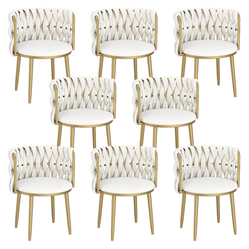 Velvet Upholstered Dining Chair Modern Furniture in Matte Finish for Indoor