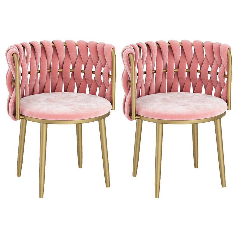Velvet Upholstered Dining Chair Modern Furniture in Matte Finish for Indoor