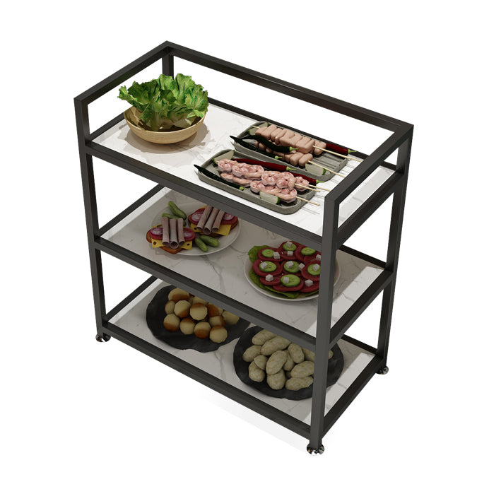 Modern 25.59"H Portable Prep Table Metal Prep Table for Home Use