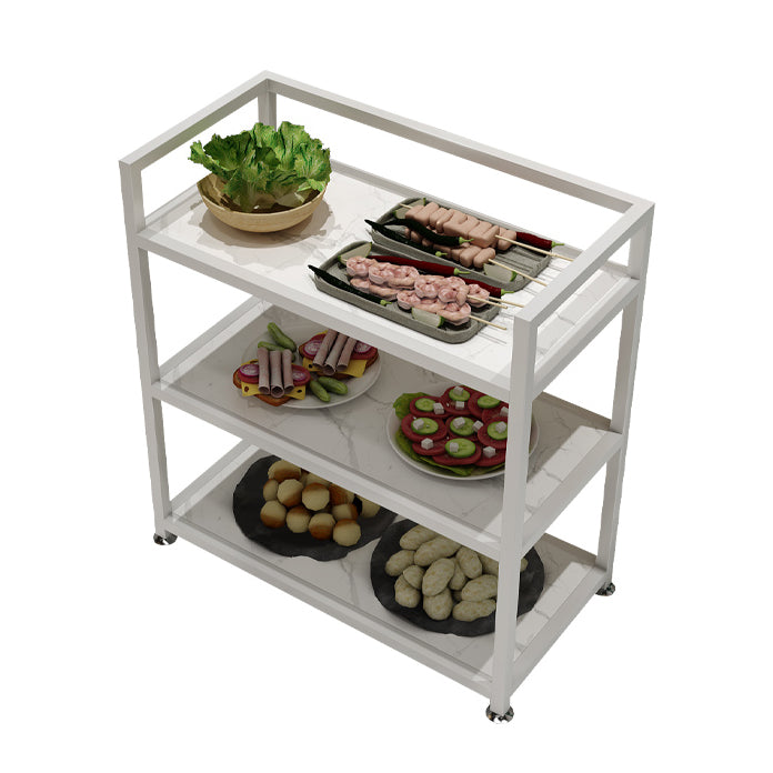 Modern 25.59"H Portable Prep Table Metal Prep Table for Home Use