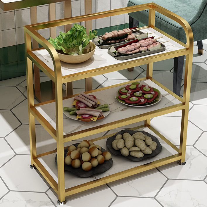 Modern 25.59"H Portable Prep Table Metal Prep Table for Home Use