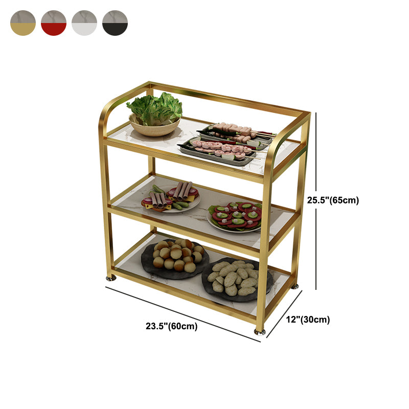 Modern 25.59"H Portable Prep Table Metal Prep Table for Home Use