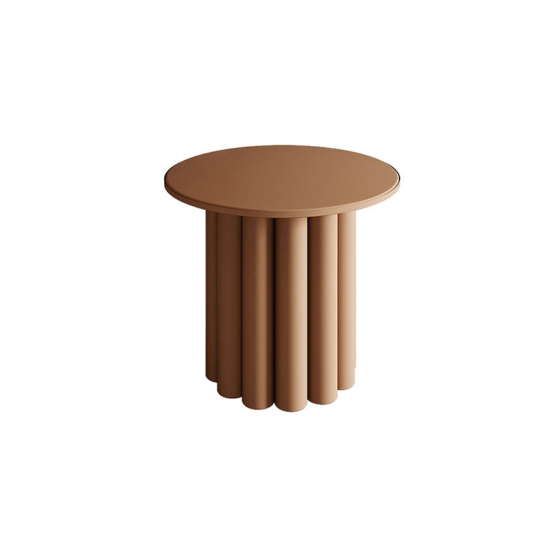 Nordic Wood Pedestal Coffee Table Macaroon Round Nesting Coffee Table