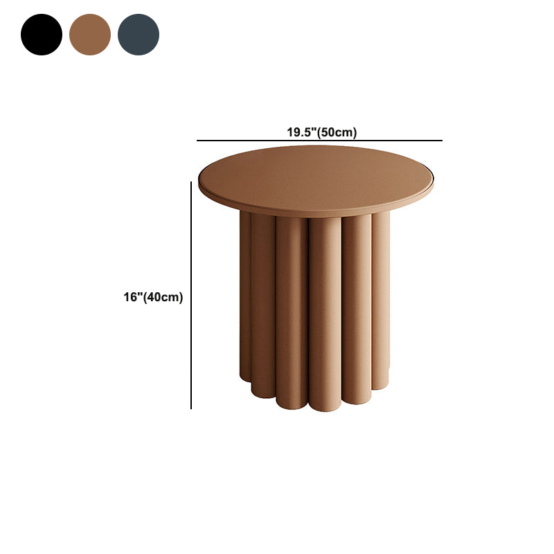 Nordic Wood Pedestal Coffee Table Macaroon Round Nesting Coffee Table