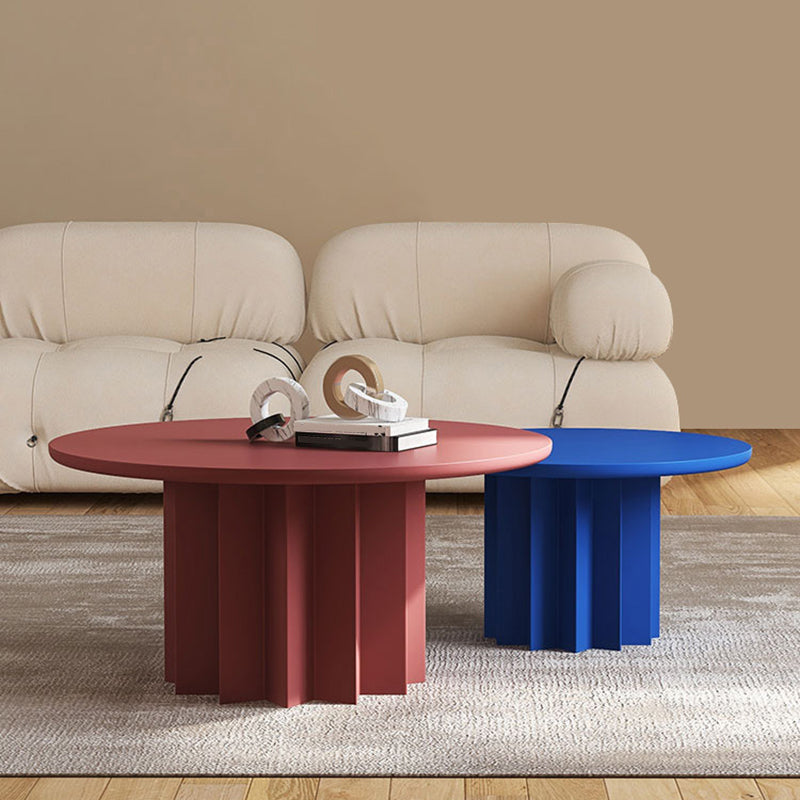 Scandinavian Dia 23.6"/31.5" Cocktail Table, Wooden Pedestal Coffee Table