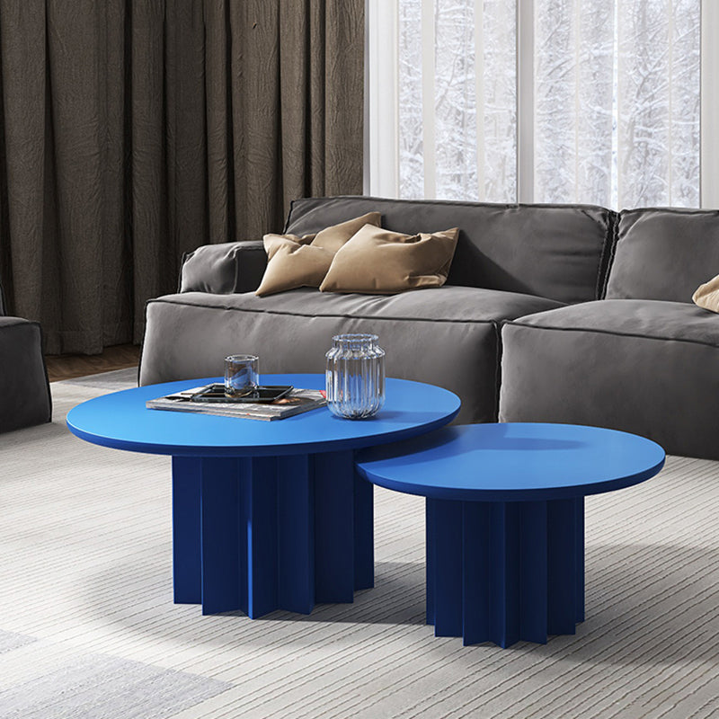 Scandinavian Dia 23.6"/31.5" Cocktail Table, Wooden Pedestal Coffee Table