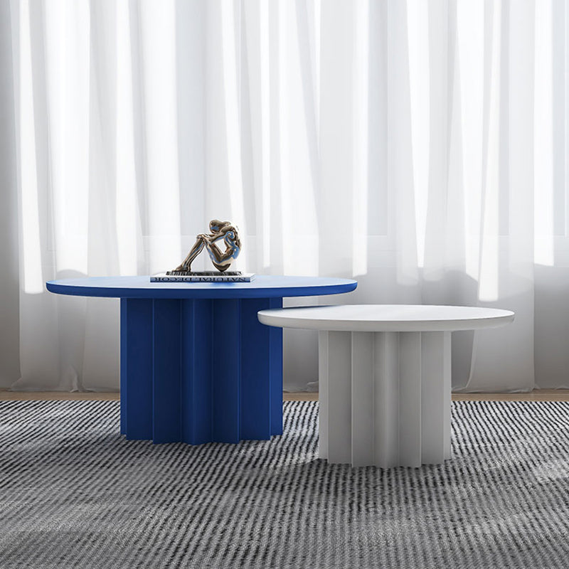 Scandinavian Dia 23.6"/31.5" Cocktail Table, Wooden Pedestal Coffee Table