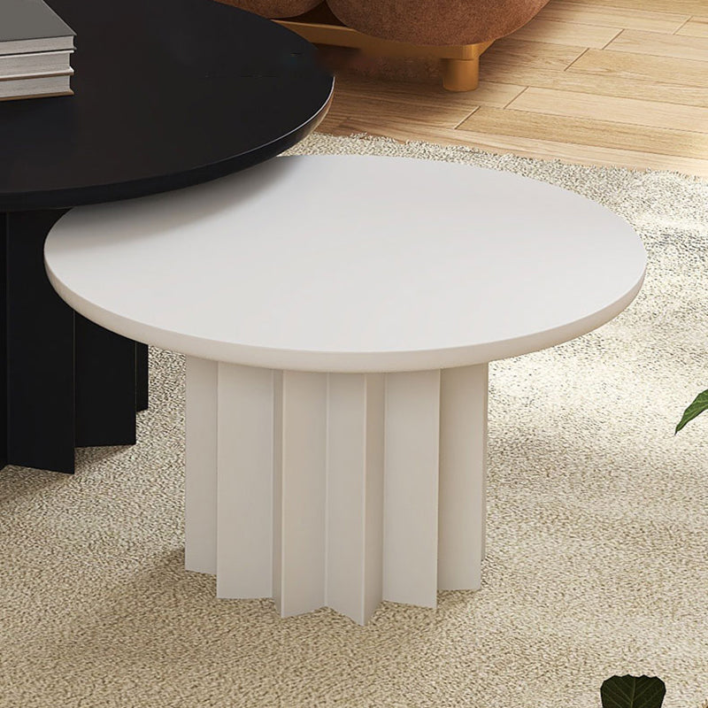 Scandinavian Dia 23.6"/31.5" Cocktail Table, Wooden Pedestal Coffee Table