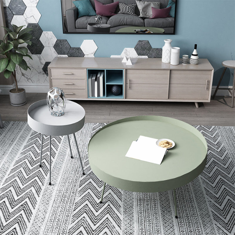 Dia 15.75"/23.62"/31.5" Iron Cocktail Table 4 Legs Coffee Table