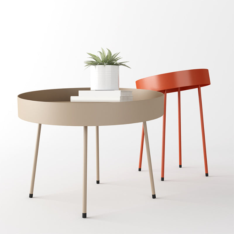 Dia 15.75"/23.62"/31.5" Iron Cocktail Table 4 Legs Coffee Table