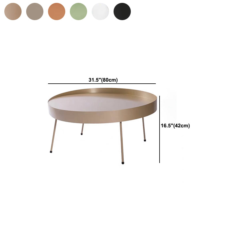 Dia 15.75"/23.62"/31.5" Iron Cocktail Table 4 Legs Coffee Table
