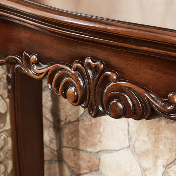 4 Legs Wood Half Moon Stain Resistant Console Table for Hall