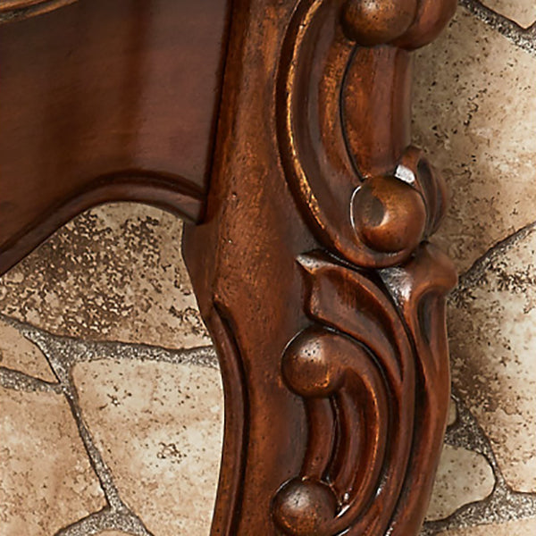 4 Legs Wood Half Moon Stain Resistant Console Table for Hall