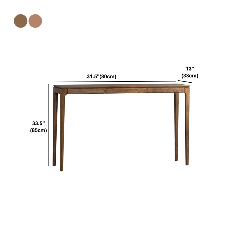 Solid Wood Mid-Century ModernTable in Brone Console Table 30"H