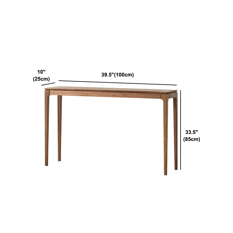 Solid Wood Mid-Century ModernTable in Brone Console Table 30"H