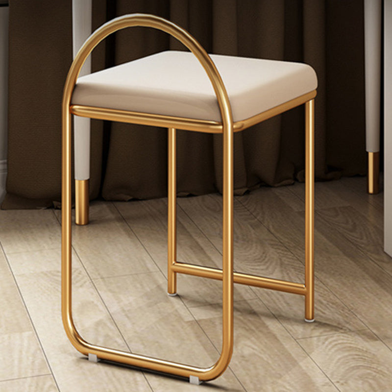 Modern 2-Drawers Makeup Dressing Table in White, 33.85" Tall