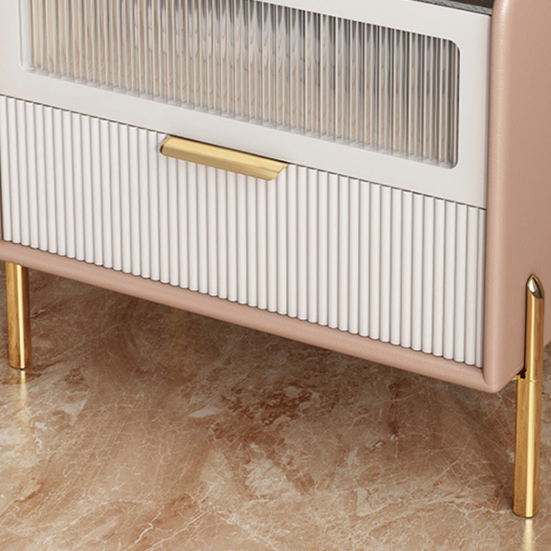 Wood Nightstand 16" Wide Bed Nightstand with Draewrs and Legs