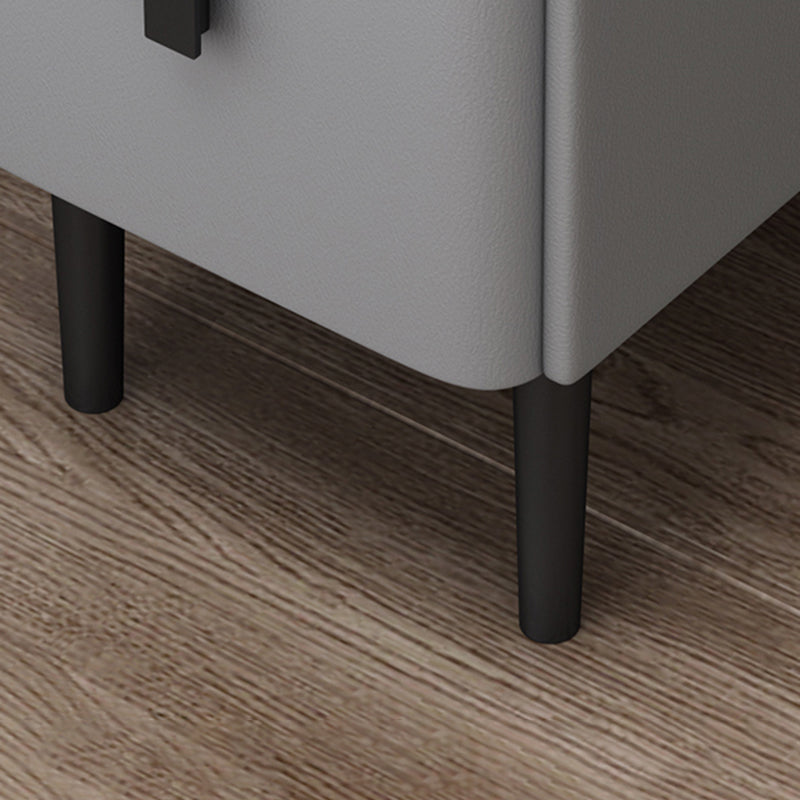 Wooden Nightstand with 4 Legs 20" Tall Accent Table Nightstand with Drawers