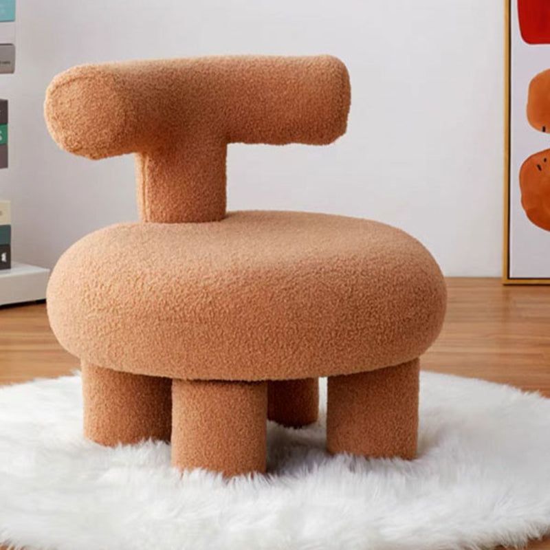 Wool Blend Armless Chair Armless Parsons Chair with Basic Four Leg for Bedroom