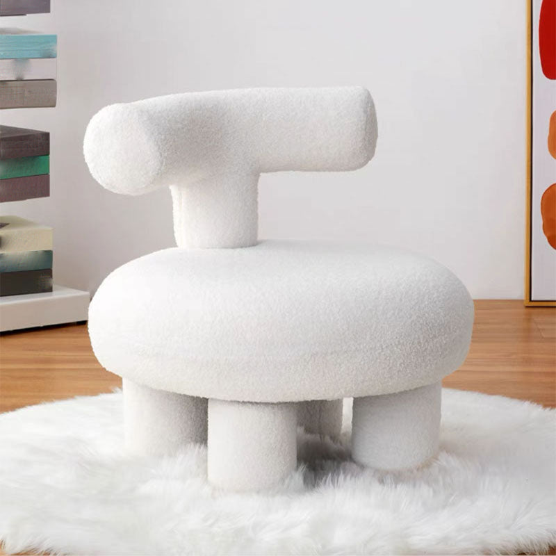 Wool Blend Armless Chair Armless Parsons Chair with Basic Four Leg for Bedroom