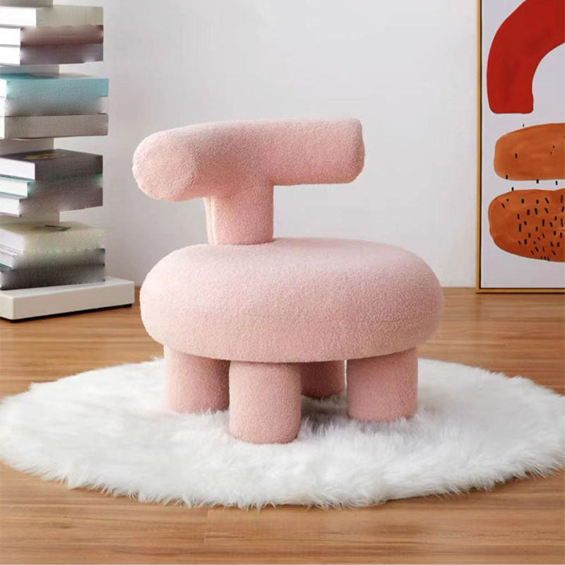 Wool Blend Armless Chair Armless Parsons Chair with Basic Four Leg for Bedroom