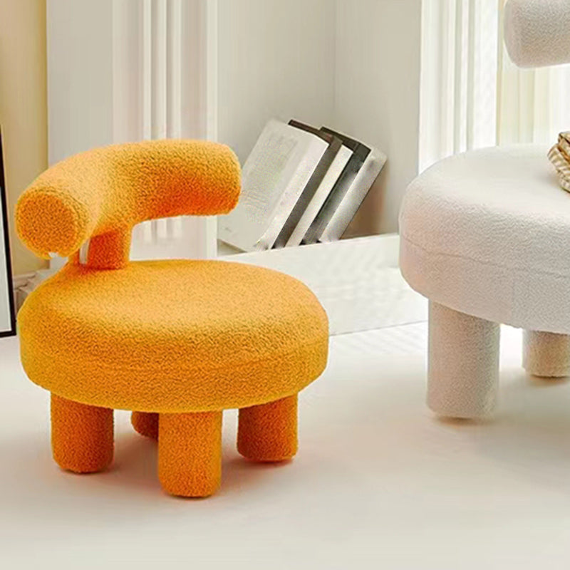 Wool Blend Armless Chair Armless Parsons Chair with Basic Four Leg for Bedroom