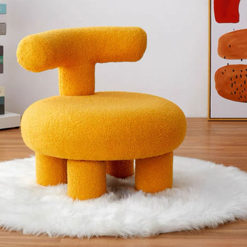 Wool Blend Armless Chair Armless Parsons Chair with Basic Four Leg for Bedroom