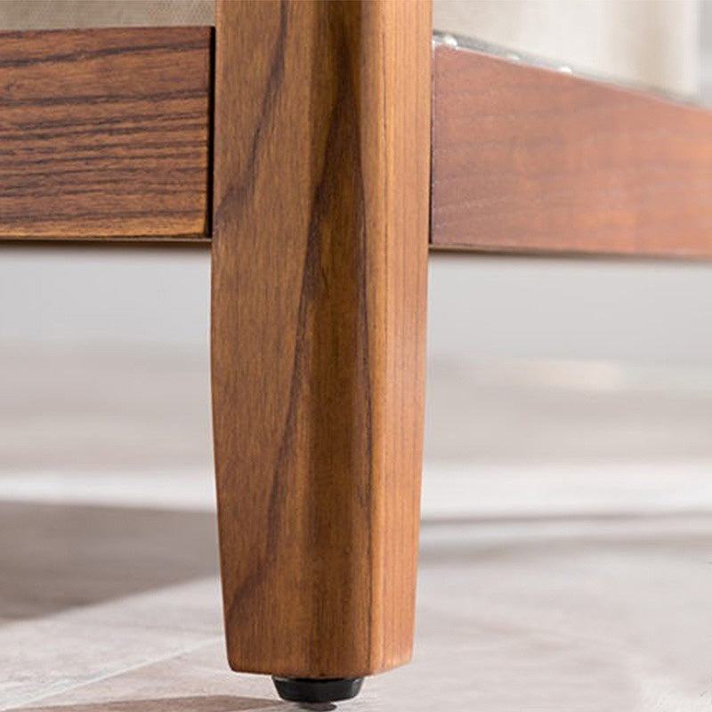 Wood Side 23.6"Tall Table Square End Table Contemporary with Shelf for Living Room