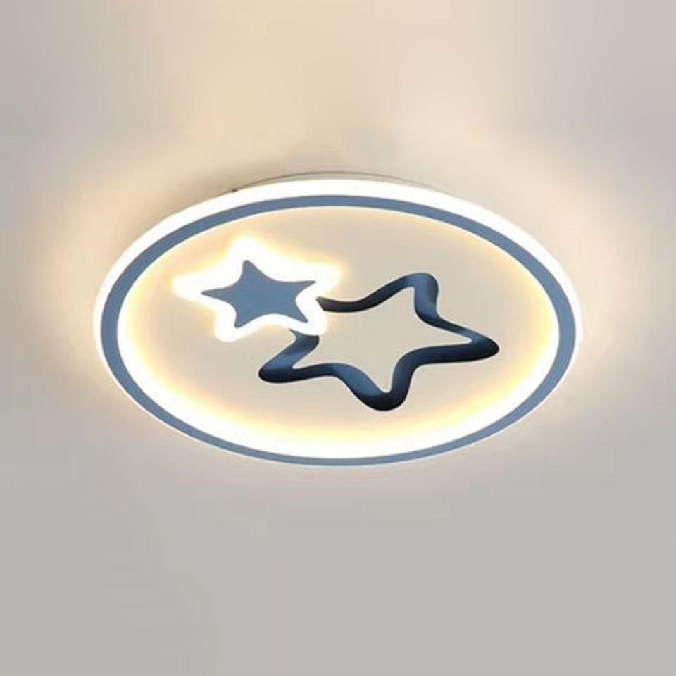 Children LED Ceiling Mount Light Round Ceiling Light with Acrylic Shade for Kid's Room