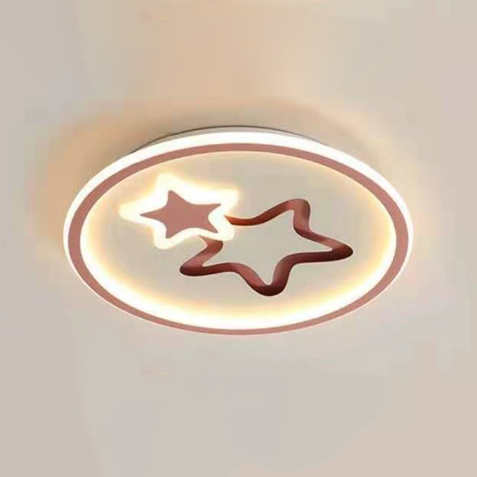Children LED Ceiling Mount Light Round Ceiling Light with Acrylic Shade for Kid's Room