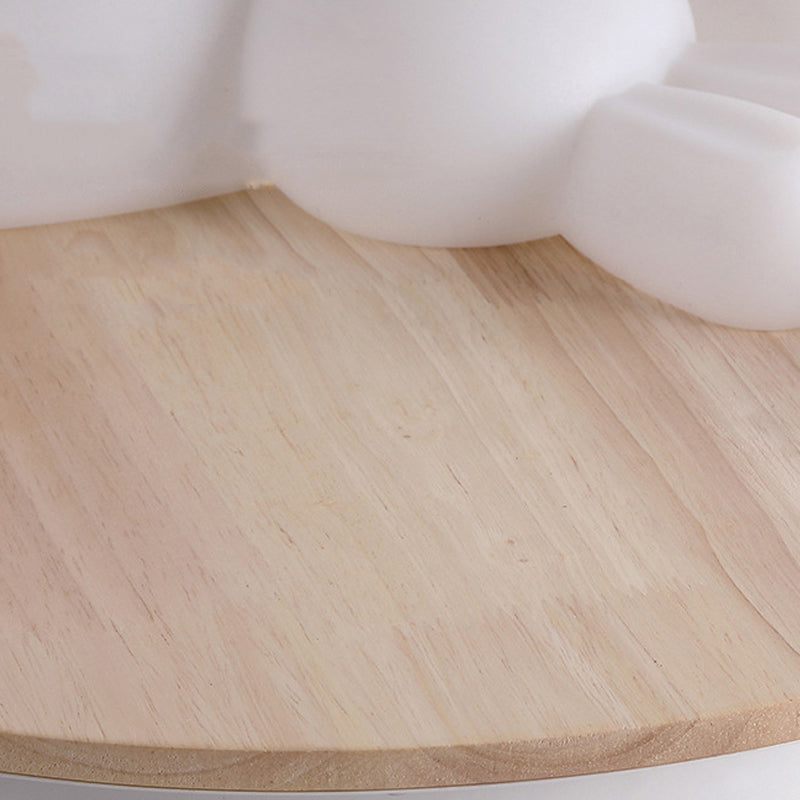 Wooden Ceiling Mount Light Modern LED Ceiling Light with Acrylic Shade for Bedroom