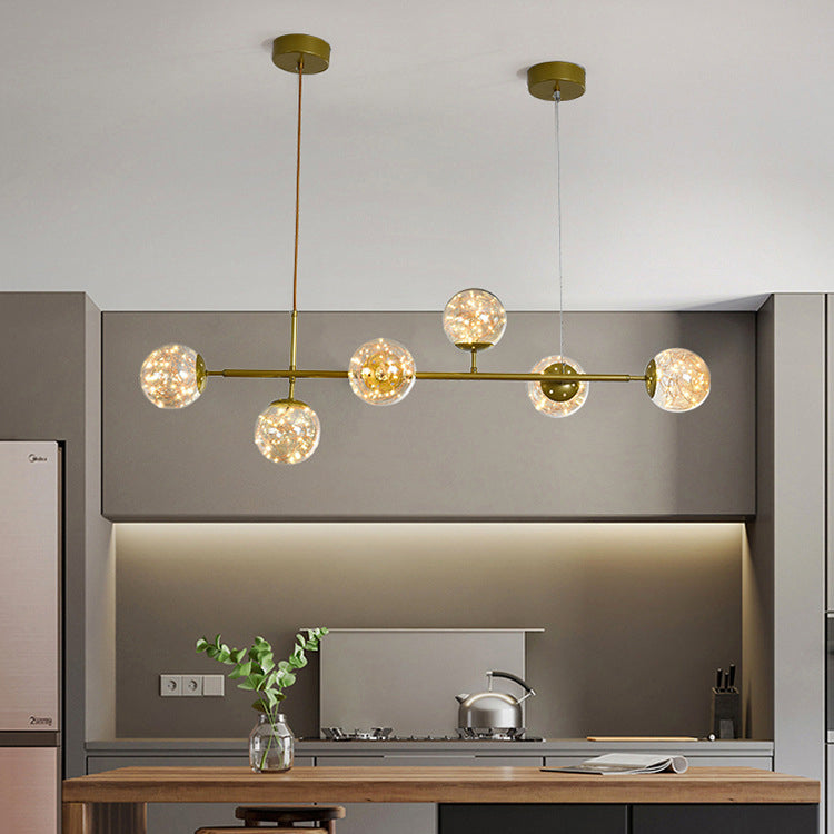 Glass Ball Island Lighting Fixture Contemporary Pendant Lighting Fixture