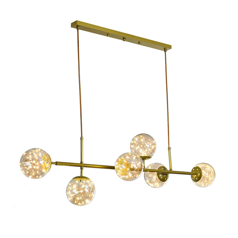 Glass Ball Island Lighting Fixture Contemporary Pendant Lighting Fixture