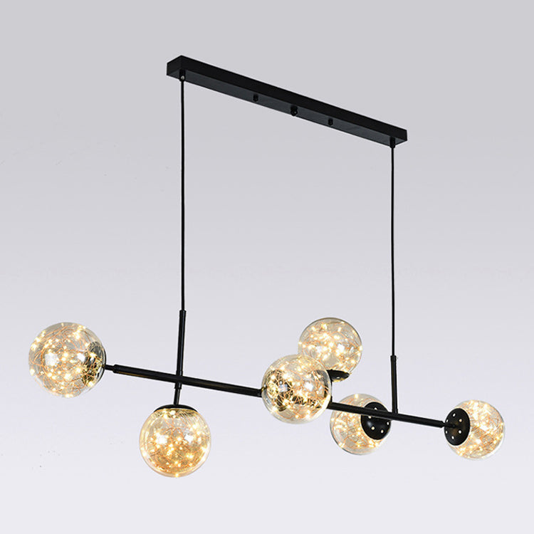 Glass Ball Island Lighting Fixture Contemporary Pendant Lighting Fixture