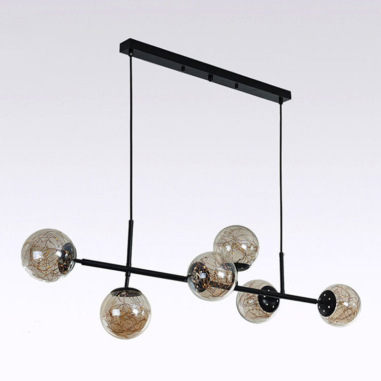 Glass Ball Island Lighting Fixture Contemporary Pendant Lighting Fixture