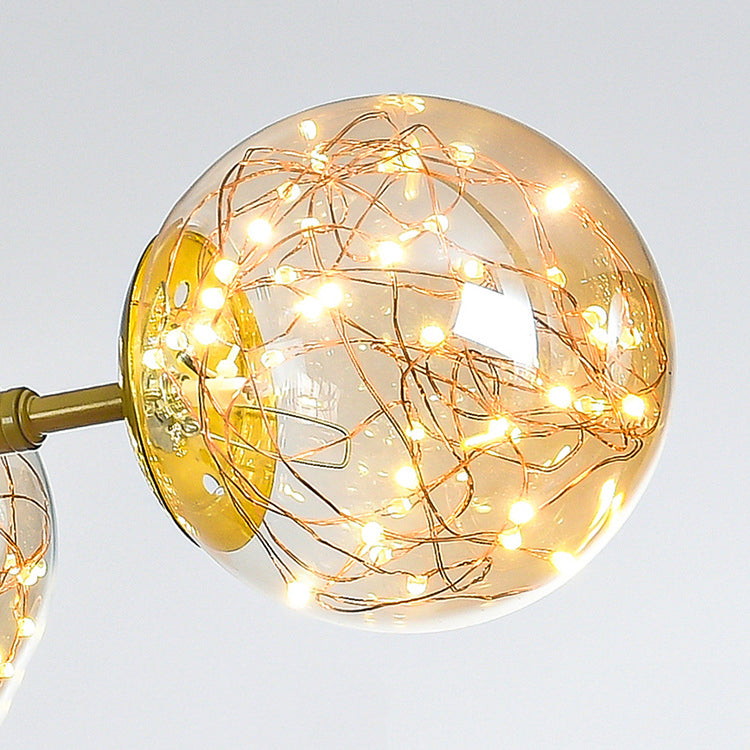 Glass Ball Island Lighting Fixture Contemporary Pendant Lighting Fixture