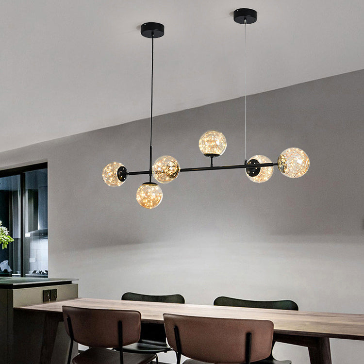 Glass Ball Island Lighting Fixture Contemporary Pendant Lighting Fixture