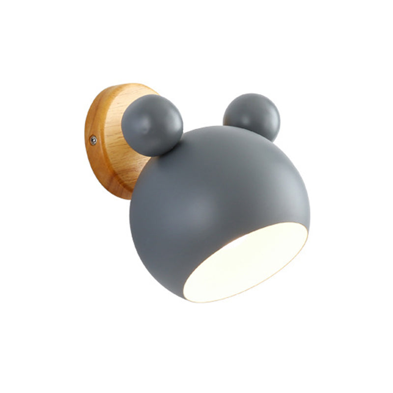 Macaron Style Wall Mount Light 1-Light Wall Light with Iron Shade for Living Room
