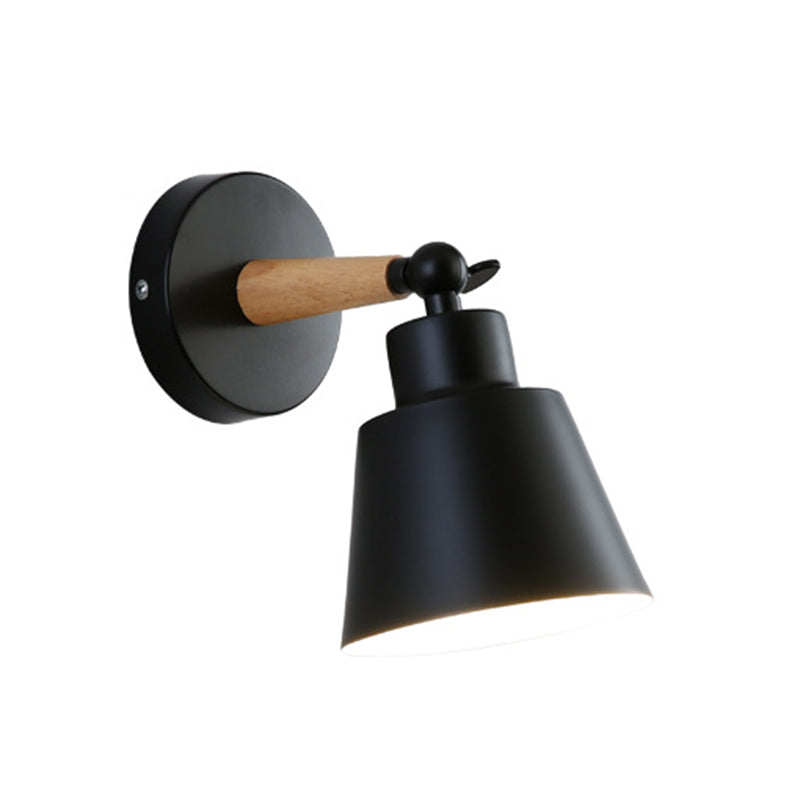 Macaron Style Wall Mount Light 1-Light Wall Light with Iron Shade for Living Room