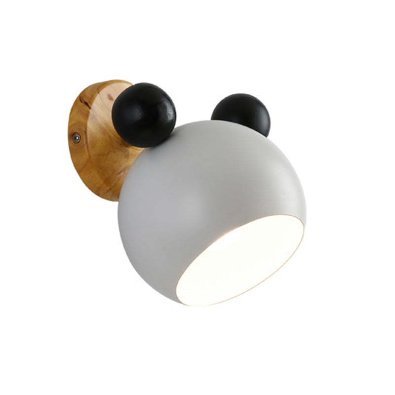 Macaron Style Wall Mount Light 1-Light Wall Light with Iron Shade for Living Room