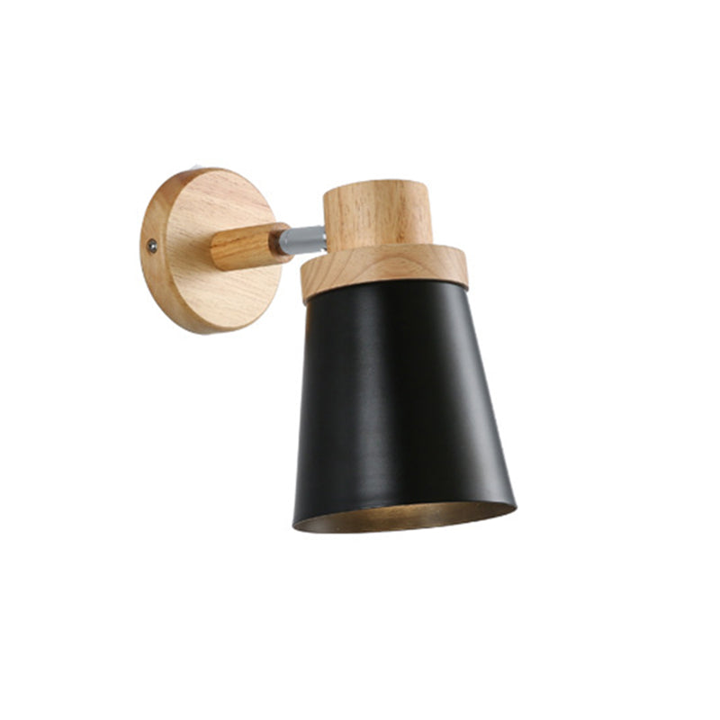 Macaron Style Wall Mount Light 1-Light Wall Light with Iron Shade for Living Room