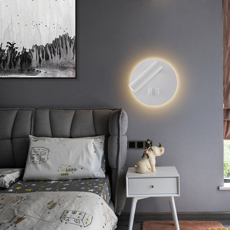 Modern Style Wall Mount Light 2 Lights LED Wall Light with Acrylic Shade for Bedside