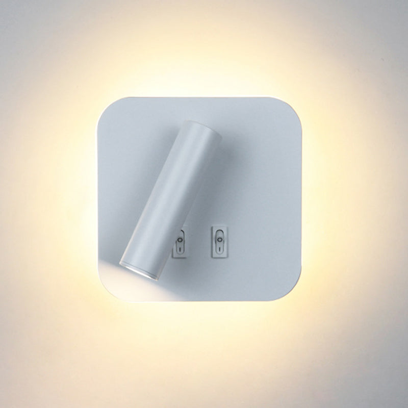 Modern Style Wall Mount Light 2 Lights LED Wall Light with Acrylic Shade for Bedside