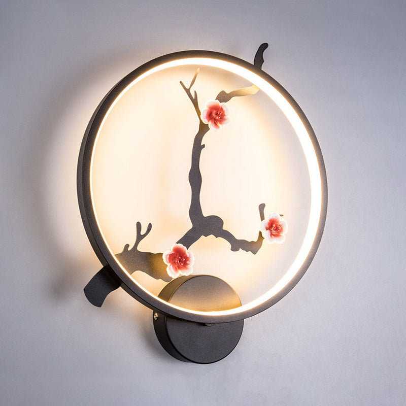 Modern LED Wall Mount Light 1-Light Wall Lamp with Acrylic Shade for Living Room