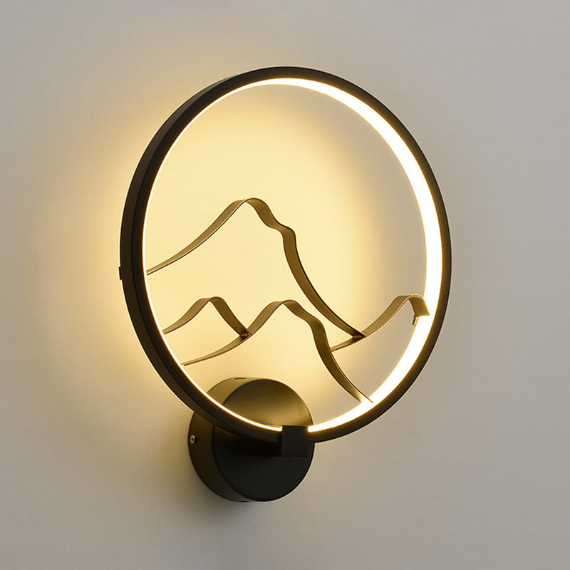 Modern LED Wall Mount Light 1-Light Wall Lamp with Acrylic Shade for Living Room
