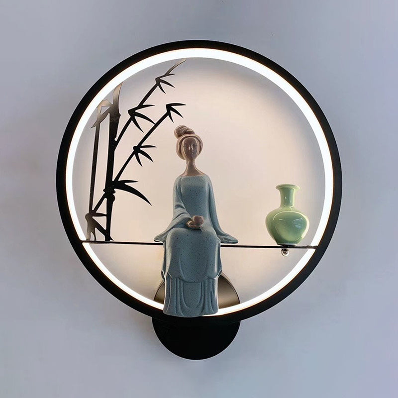 Modern LED Wall Mount Light 1-Light Wall Lamp with Acrylic Shade for Living Room