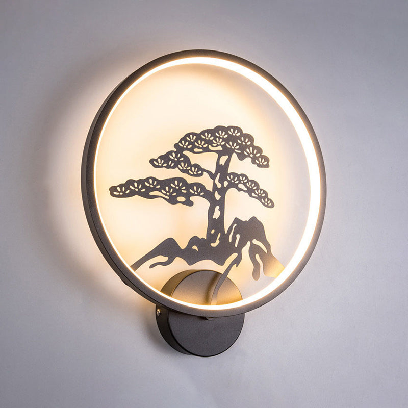 Modern LED Wall Mount Light 1-Light Wall Lamp with Acrylic Shade for Living Room