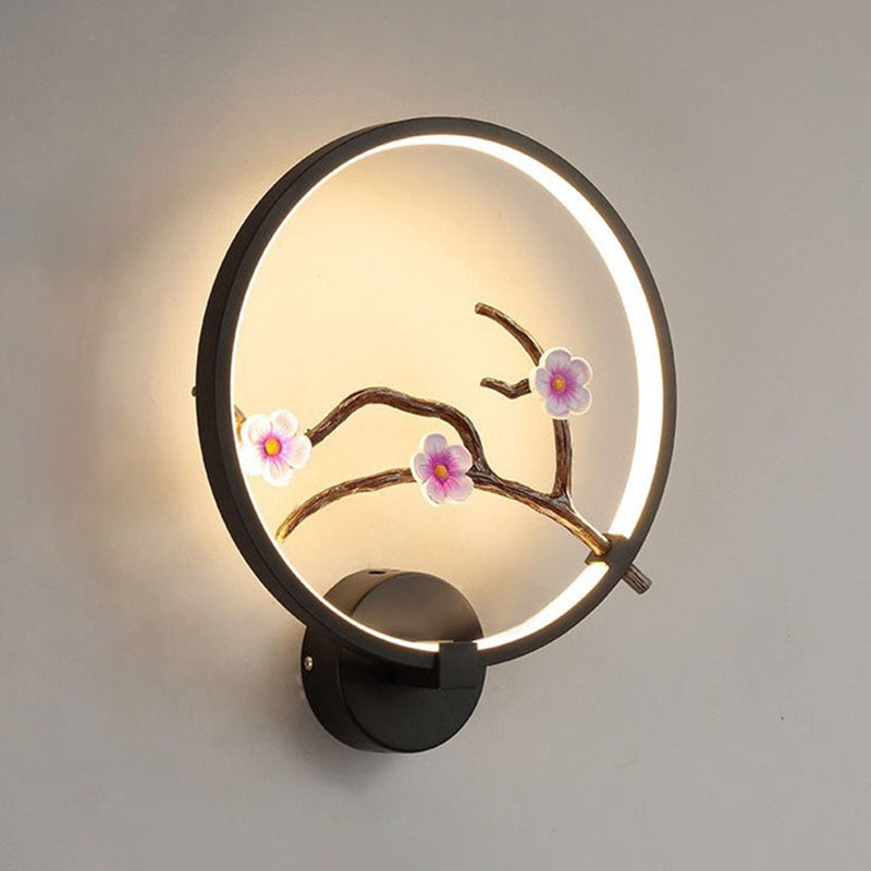 Modern LED Wall Mount Light 1-Light Wall Lamp with Acrylic Shade for Living Room