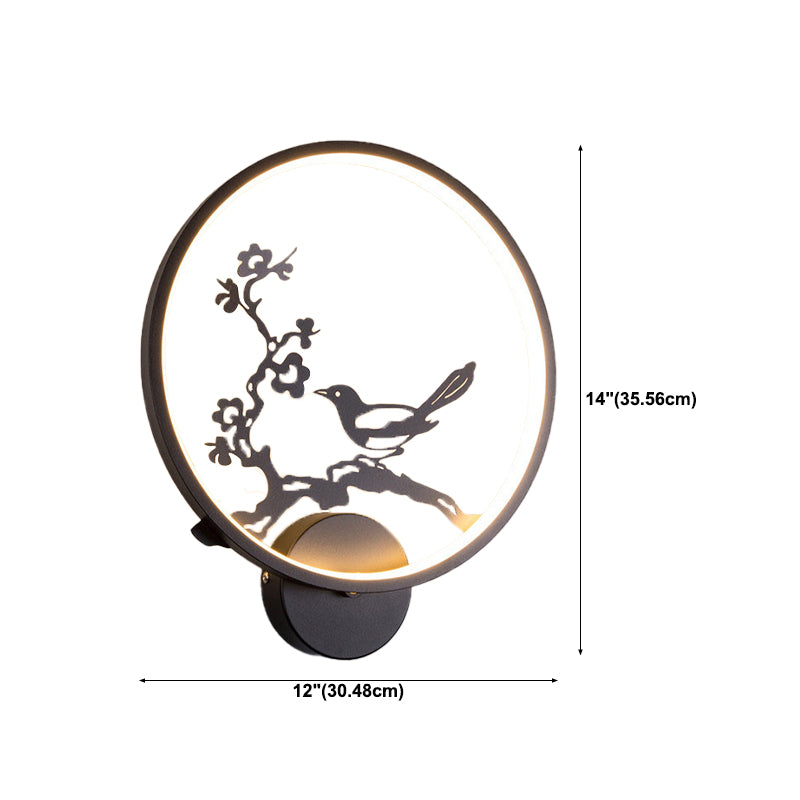 Modern LED Wall Mount Light 1-Light Wall Lamp with Acrylic Shade for Living Room