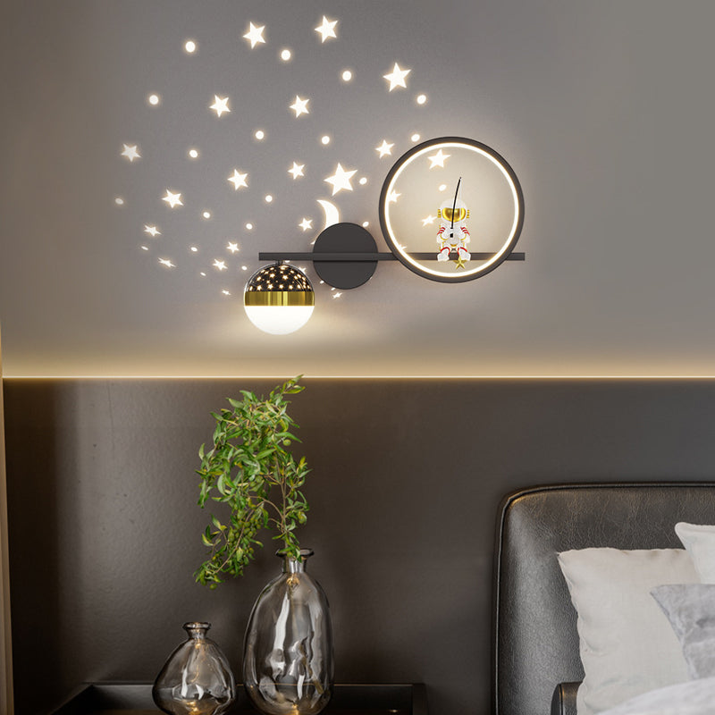 Children LED Wall Mount Light Cartoon Wall Light with Acrylic Shade for Bedroom